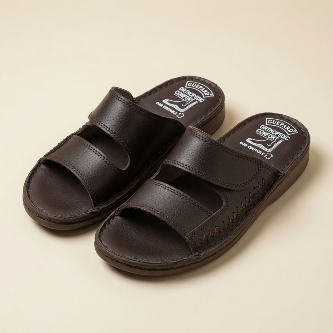 Mules cuirs véritable orthopédique