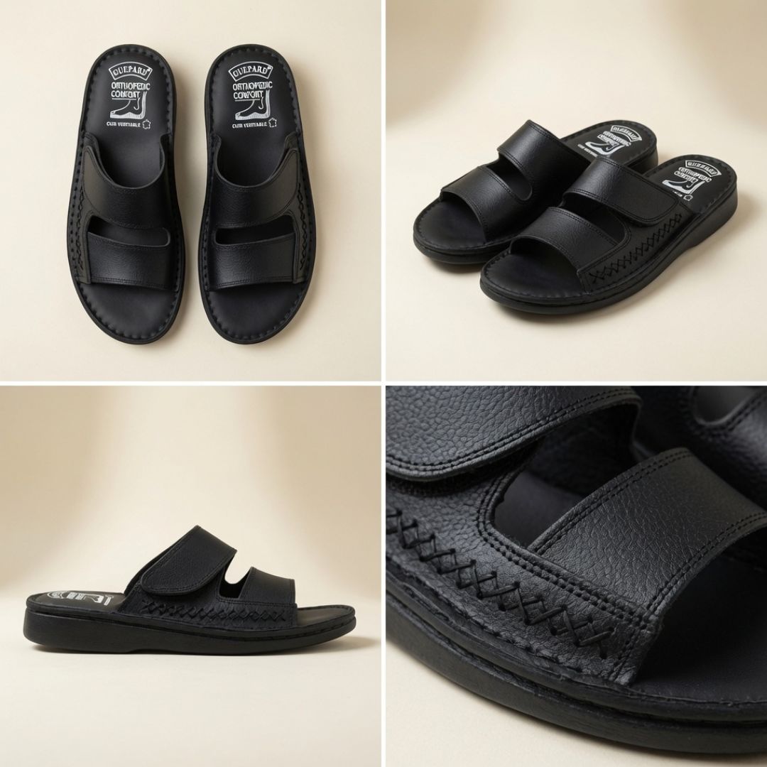 Mules cuirs véritable orthopédique